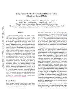 Using Human Feedback to Fine-tune Diffusion Models without Any Reward
  Model