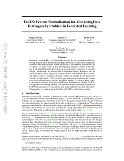 FedFN: Feature Normalization for Alleviating Data Heterogeneity Problem
  in Federated Learning