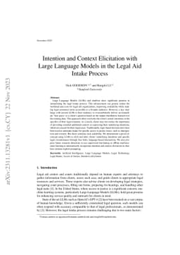 Intention and Context Elicitation with Large Language Models in the
  Legal Aid Intake Process