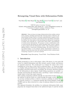 Retargeting Visual Data with Deformation Fields