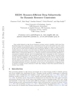 REDS: Resource-Efficient Deep Subnetworks for Dynamic Resource
  Constraints