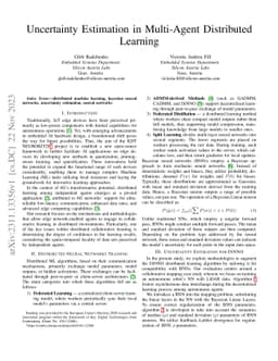 Uncertainty Estimation in Multi-Agent Distributed Learning