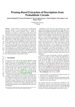 Pruning-Based Extraction of Descriptions from Probabilistic Circuits