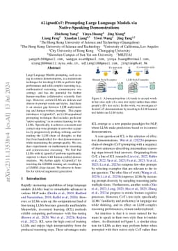 AlignedCoT: Prompting Large Language Models via Native-Speaking
  Demonstrations