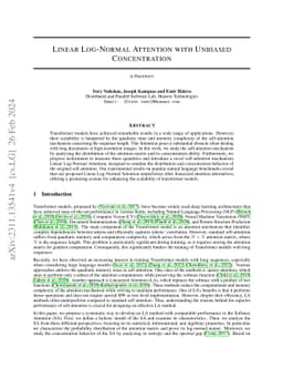 Linear Log-Normal Attention with Unbiased Concentration