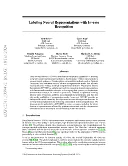 Labeling Neural Representations with Inverse Recognition