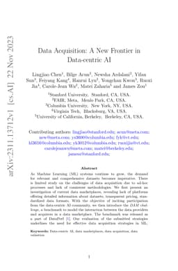 Data Acquisition: A New Frontier in Data-centric AI