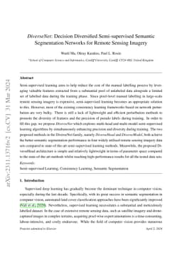 DiverseNet: Decision Diversified Semi-supervised Semantic Segmentation
  Networks for Remote Sensing Imagery
