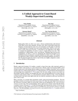 A Unified Approach to Count-Based Weakly-Supervised Learning
