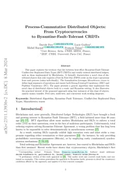Process-Commutative Distributed Objects: From Cryptocurrencies to
  Byzantine-Fault-Tolerant CRDTs