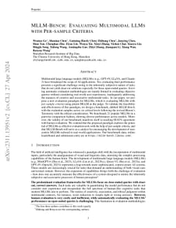 MLLM-Bench: Evaluating Multimodal LLMs with Per-sample Criteria