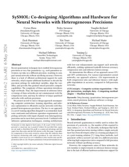 SySMOL: Co-designing Algorithms and Hardware for Neural Networks with
  Heterogeneous Precisions