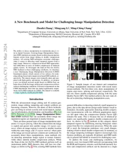 A New Benchmark and Model for Challenging Image Manipulation Detection