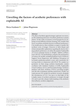Unveiling The Factors of Aesthetic Preferences with Explainable AI