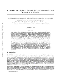 CT-xCOV: a CT-scan based Explainable Framework for COVid-19 diagnosis