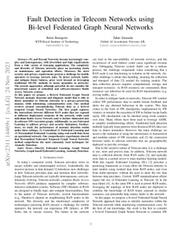 Fault Detection in Telecom Networks using Bi-level Federated Graph
  Neural Networks