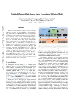 ToddlerDiffusion: Flash Interpretable Controllable Diffusion Model