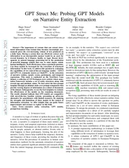 GPT Struct Me: Probing GPT Models on Narrative Entity Extraction