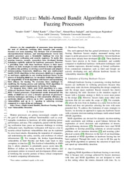 MABFuzz: Multi-Armed Bandit Algorithms for Fuzzing Processors