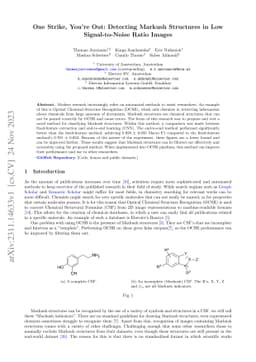 One Strike, You're Out: Detecting Markush Structures in Low
  Signal-to-Noise Ratio Images