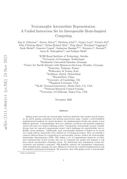 Neuromorphic Intermediate Representation: A Unified Instruction Set for
  Interoperable Brain-Inspired Computing