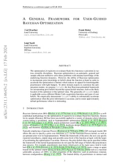 A General Framework for User-Guided Bayesian Optimization