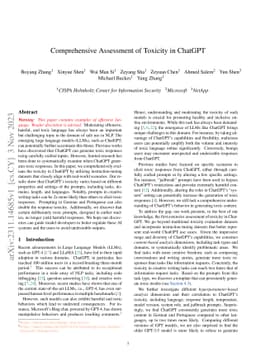 Comprehensive Assessment of Toxicity in ChatGPT