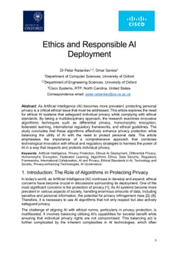 Ethics and Responsible AI Deployment