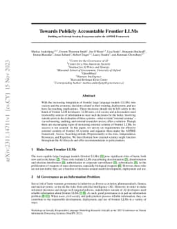 Towards Publicly Accountable Frontier LLMs: Building an External
  Scrutiny Ecosystem under the ASPIRE Framework