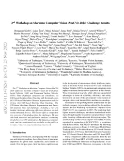 The 2nd Workshop on Maritime Computer Vision (MaCVi) 2024