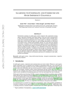 Learning to Cooperate and Communicate Over Imperfect Channels
