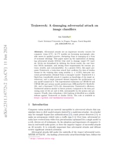 Trainwreck: A damaging adversarial attack on image classifiers