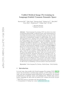 Unified Medical Image Pre-training in Language-Guided Common Semantic
  Space