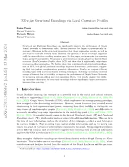 Effective Structural Encodings via Local Curvature Profiles