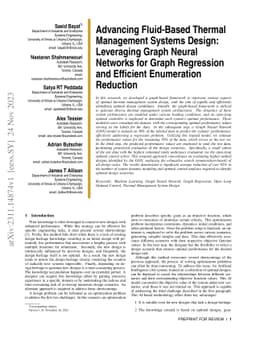 Advancing Fluid-Based Thermal Management Systems Design: Leveraging
  Graph Neural Networks for Graph Regression and Efficient Enumeration
  Reduction