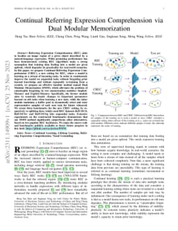 Continual Referring Expression Comprehension via Dual Modular
  Memorization