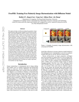 FreePIH: Training-Free Painterly Image Harmonization with Diffusion
  Model