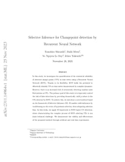 Selective Inference for Changepoint detection by Recurrent Neural
  Network