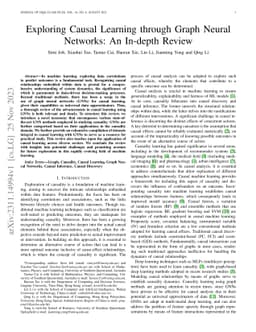Exploring Causal Learning through Graph Neural Networks: An In-depth
  Review