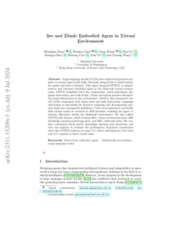 See and Think: Embodied Agent in Virtual Environment