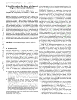 A Novel Normalized-Cut Solver with Nearest Neighbor Hierarchical
  Initialization