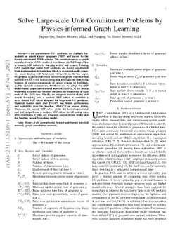 Solve Large-scale Unit Commitment Problems by Physics-informed Graph
  Learning