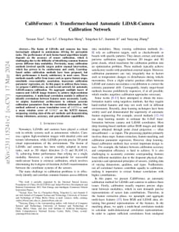 CalibFormer: A Transformer-based Automatic LiDAR-Camera Calibration
  Network