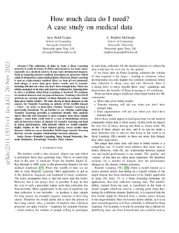 How much data do I need? A case study on medical data
