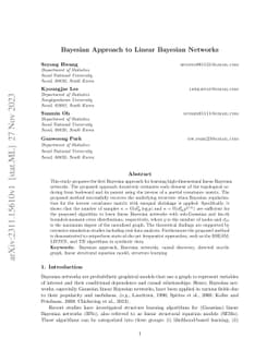 Bayesian Approach to Linear Bayesian Networks