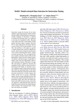 MoDS: Model-oriented Data Selection for Instruction Tuning