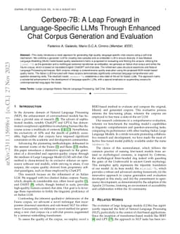 Cerbero-7B: A Leap Forward in Language-Specific LLMs Through Enhanced
  Chat Corpus Generation and Evaluation