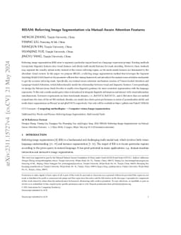 RISAM: Referring Image Segmentation via Mutual-Aware Attention Features