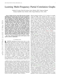 Learning Multi-Frequency Partial Correlation Graphs