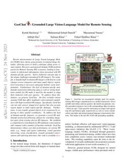 GeoChat: Grounded Large Vision-Language Model for Remote Sensing